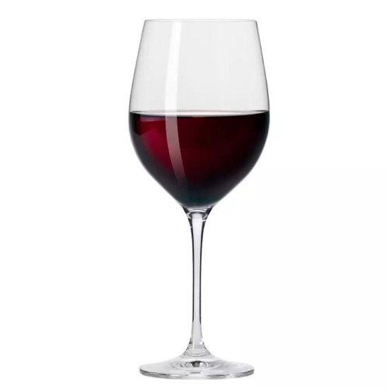6 darabos "Harmony" vörösboros pohár készlet, kristályüveg, 530 ml - Krosno