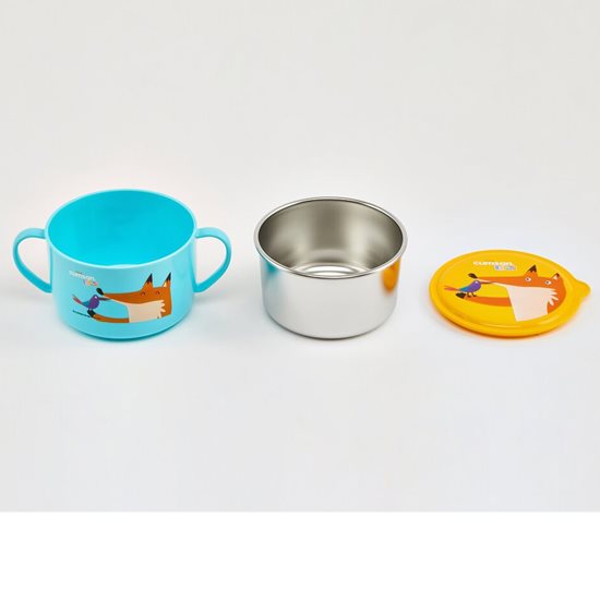 Rozsdamentes acél tál, 650 ml, kék, INFANT - Cuitisan