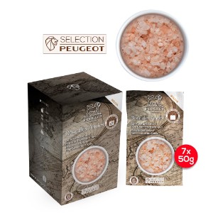 7 tasak rózsaszín durva só készlet, 7x50g, "Spices" - Peugeot