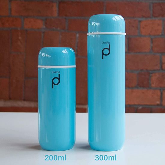 Rozsdamentes acél hőszigetelt palack, 200 ml, "DrinkPod", kék - Grunwerg
