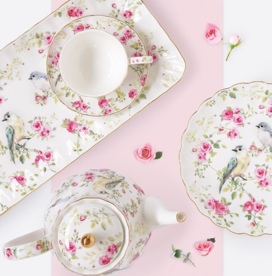 Porcelán teáskanna, 800ml, "Spring Time" - Easy Life