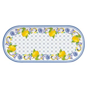 Nuova R2S ~ "Positano" 33,5 x 15 cm,-es téglalap alakú ovális  porcelán tál