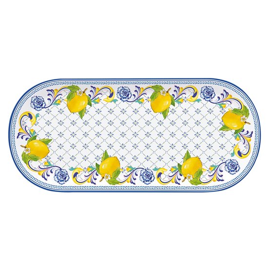 Nuova R2S ~ "Positano" 33,5 x 15 cm,-es téglalap alakú ovális  porcelán tál