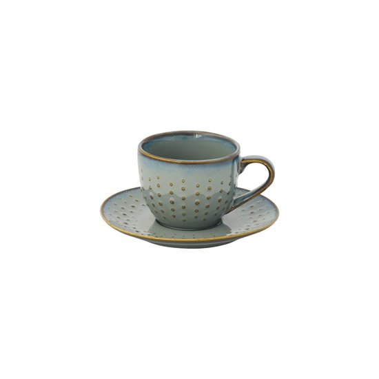 Kávéscsésze csészealjjal, porcelán, 110 ml, Drops Celadon - Nuova R2S