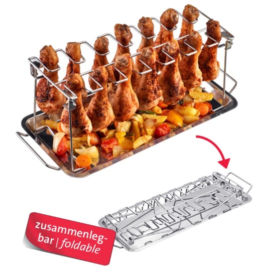 Westmark - Csirkecomb tartó, sütőbe, rozsdamentes acél, 12x32cm 