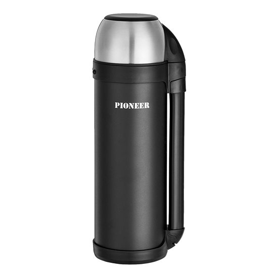 "Pioneer" vákuum thermos, 1,8 l, rozsdamentes acél, Fekete - Grunwerg