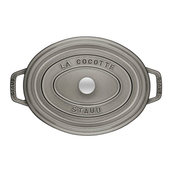 Staub - 27 cm / 3.2 literes ~ Graphite Grey - Ovális Cocotte öntöttvas edény
