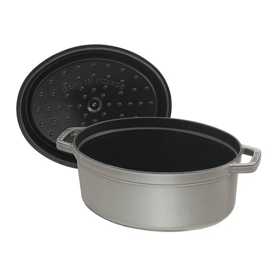 Staub - 27 cm / 3.2 literes ~ Graphite Grey - Ovális Cocotte öntöttvas edény