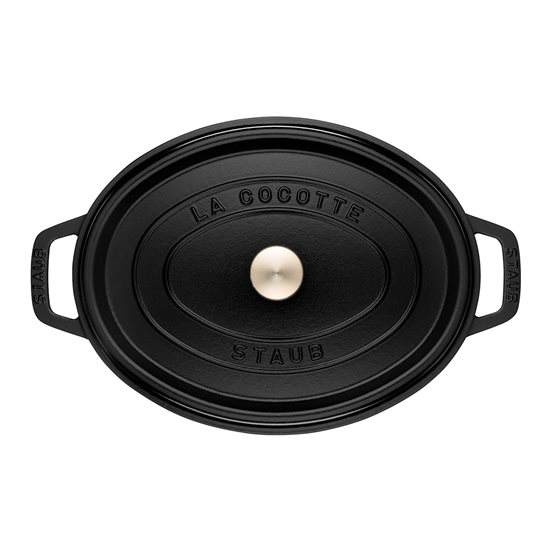 Staub - 27 cm / 3.2 literes ~ Black - Ovális Cocotte öntöttvas edény