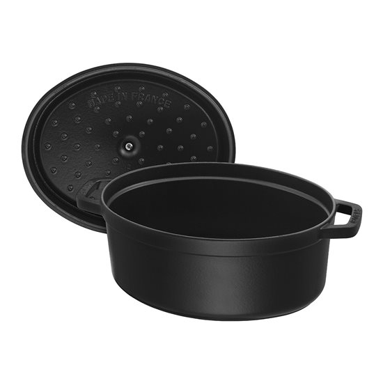 Staub - 27 cm / 3.2 literes ~ Black - Ovális Cocotte öntöttvas edény