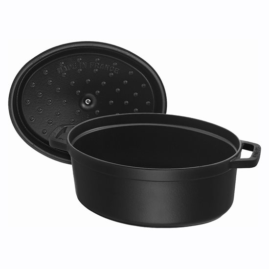 Staub ovális cocotte, öntöttvas, 41cm/12L, Fekete