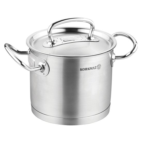 Rozsdamentes acél fazék, fedővel, 24cm/14,5L, "Proline" - Korkmaz
