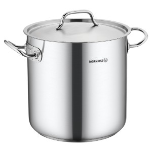 Rozsdamentes acél főzőedény, fedővel, 34cm/42.5L, "Proline Gastro" - Korkmaz