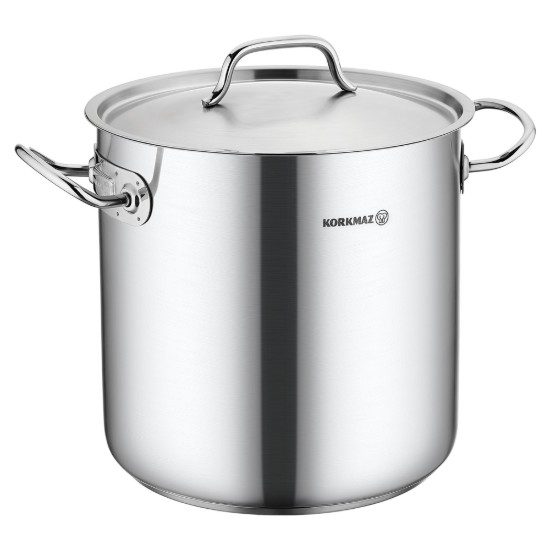 Rozsdamentes acél főzőedény, fedővel, 34cm/42.5L, "Proline Gastro" - Korkmaz
