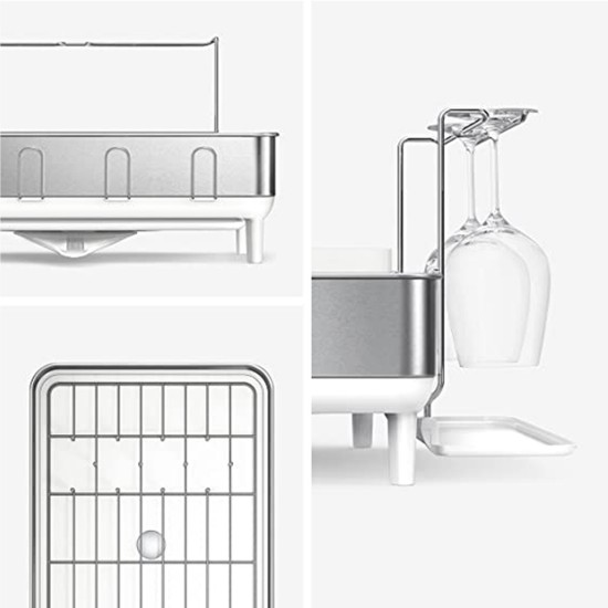 simplehuman - Edényszárító , rozsdamentes acél, 56,6x51,4x29,2 cm