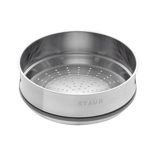 Staub - Cocotte főzőedény, öntöttvas, gőzfőző tartozékkal, 24cm/3,79L, Black 