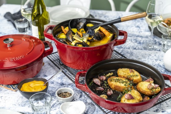 3 részes Cocotte edénykészlet, öntöttvas, Cherry - Staub