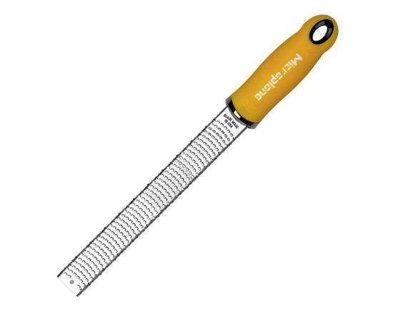 Microplane - Classic reszelő, sebészeti rozsdamentes acél, 32,5 x 3 cm, Mustard Yellow