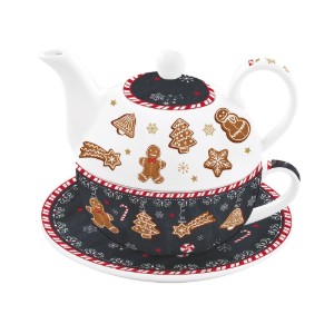 Teás készlet, porcelán, 350 ml, "GINGERBREAD" - Easy Life