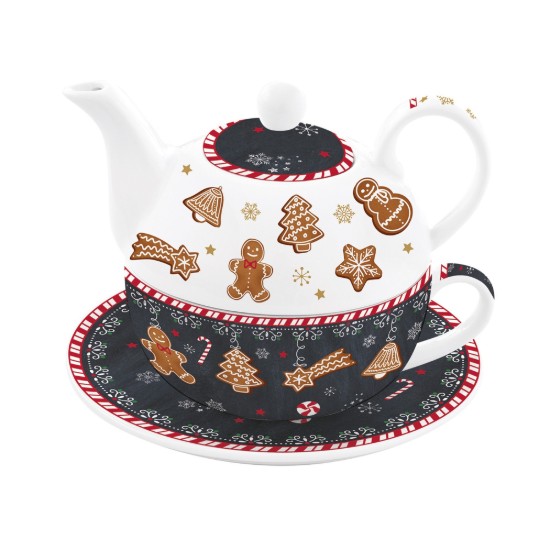Teás készlet, porcelán, 350 ml, "GINGERBREAD" - Easy Life