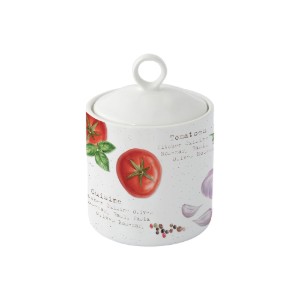 Tárolóedény, porcelán, 10,5 cm, "HOME & KITCHEN" - Easy Life