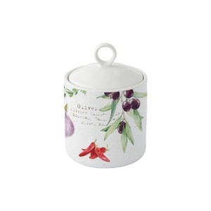 Tárolóedény, porcelán, 9 cm, "HOME & KITCHEN" - Easy Life