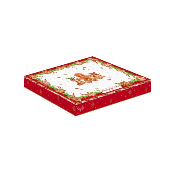 Karácsonyfa alakú tál, porcelán, 25,5 × 20,5 cm, "Fancy Gingerbread" - Nuova R2S