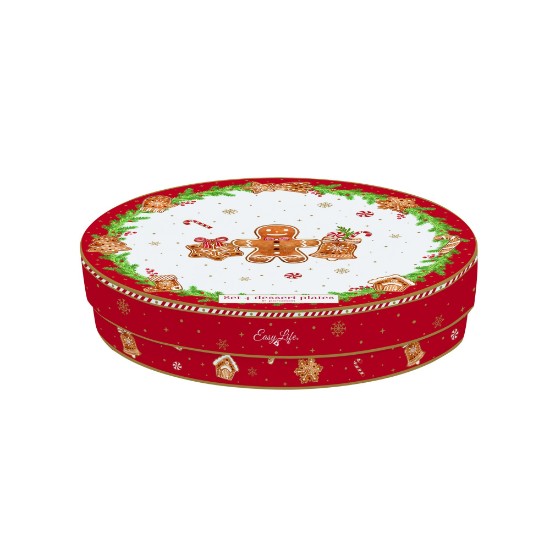 4 desszertlapból álló készlet, porcelán, 19 cm, "Fancy Gingerbread" - Nuova R2S