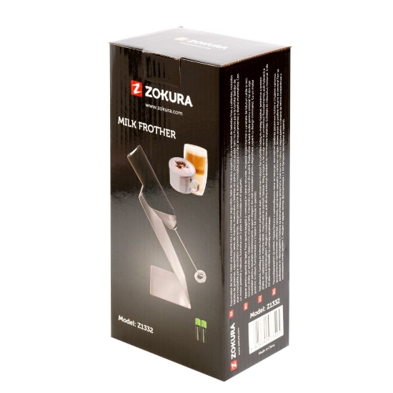 Zokura - Állványos tejhabosító, rozsdamentes acél