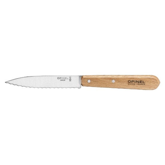  Opinel - "Les Essentiels" N°113 fogazott pengéjű kés, rozsdamentes acél, 10 cm 