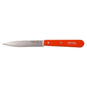 Opinel - "Les Essentiels" N°113 fogazott pengéjű kés, rozsdamentes acél, 10 cm, Mandarin 