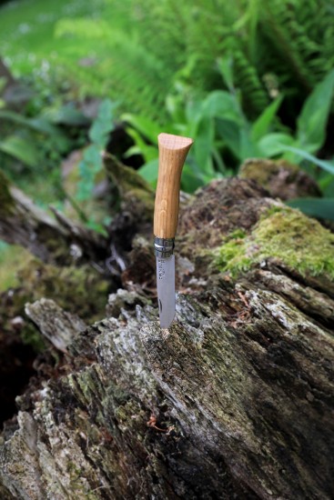 Opinel - "Tradition Luxe" N°08 zsebkés, rozsdamentes acél, 8,5 cm, Oak 