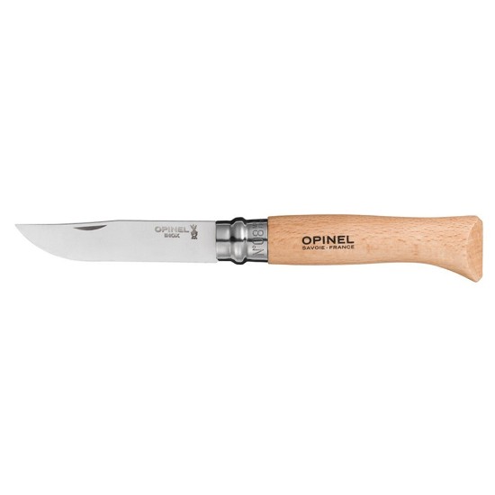 Opinel - "Tradition Inox"  Zsebkés N°08, tokkal, rozsdamentes acél, 8,5cm