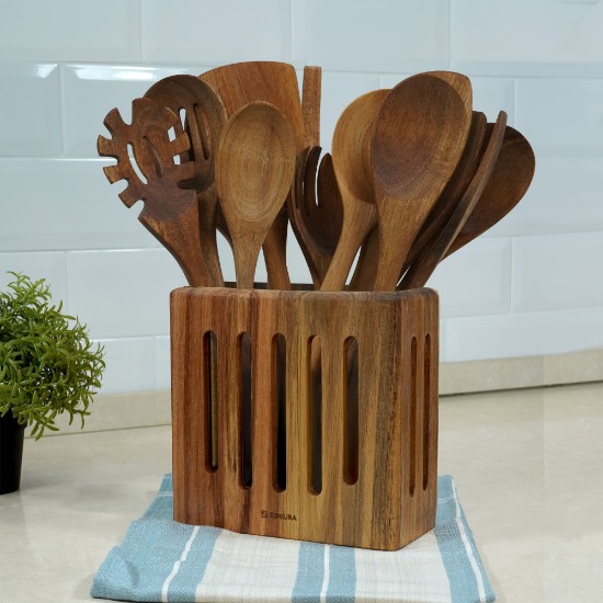 Wok spatula, akácfa, 35 cm - Zokura