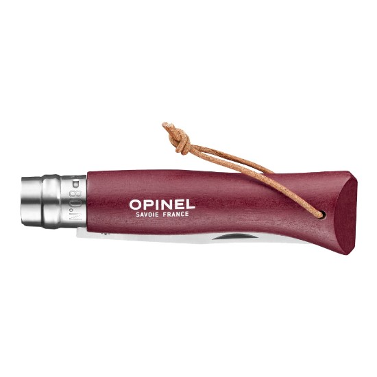 Opinel - "Colorama" N°08 zsebkés, rozsdamentes acél, 8,5 cm, Garnet 