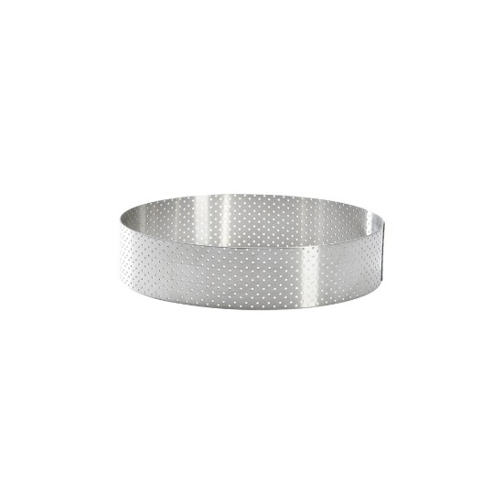Perforált tortagyűrű, rozsdamentes acél, 24,5 cm - de Buyer