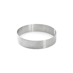 Perforált tortagyűrű, rozsdamentes acél, 24,5 cm - de Buyer