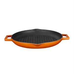 Grill serpenyő, 26 cm, öntöttvas, narancssárga színű - LAVA