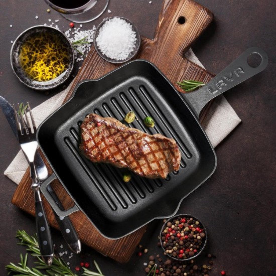Lava grill serpenyő, öntvény, 19,5 x 19,5 cm