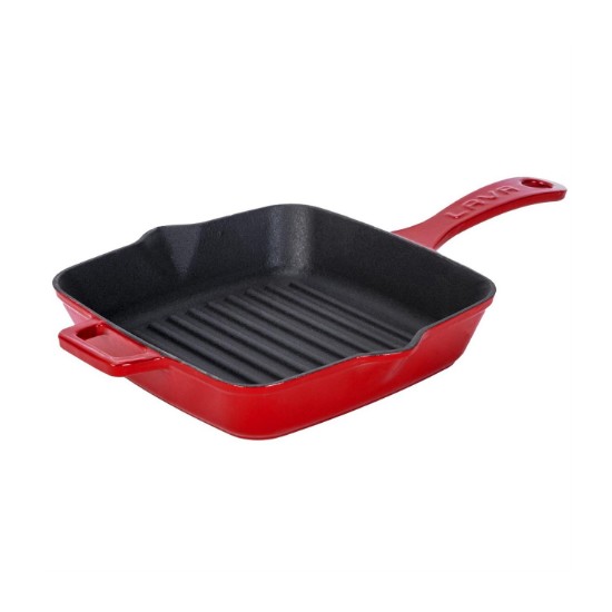 Lava grill serpenyő  20 x 20 cm, piros