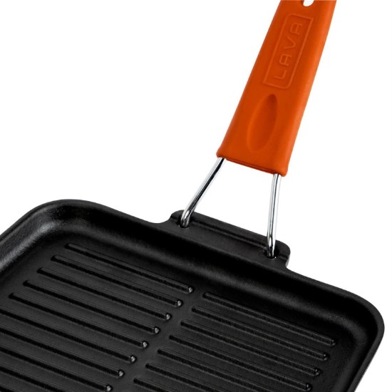 Lava grill serpenyő  21 x 21 cm, narancssárga