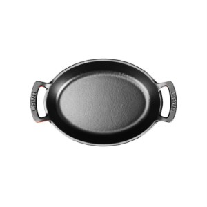 Lava Óvális öntöttvas tál, 23 x 17, piros