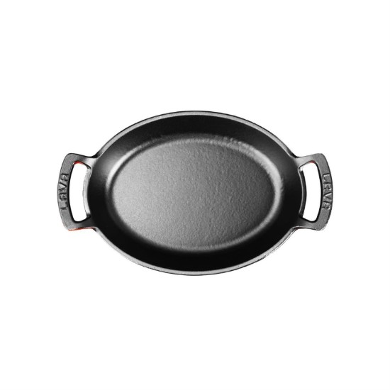 Lava Óvális öntöttvas tál, 23 x 17, piros