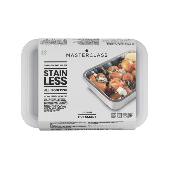 Ételtároló, rozsdamentes acél, 1300 ml - MasterClass