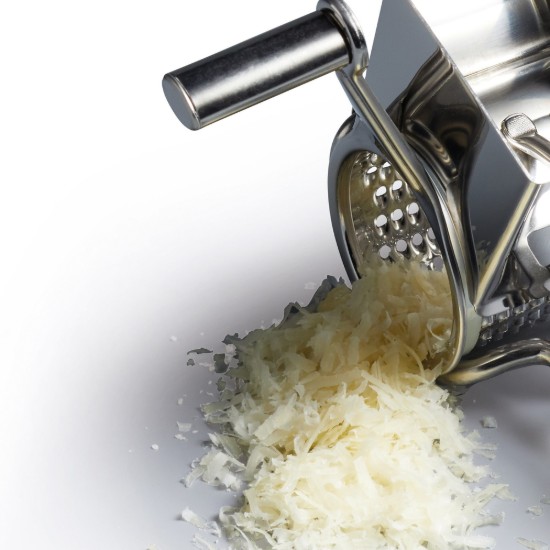 Kitchen Craft - Rotációs sajtreszelő, rozsdamentes acél, 21 x 12 cm, "MasterClass Deluxe"