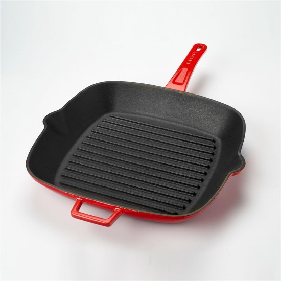 Lava grill serpenyő  28 x 28 cm, piros