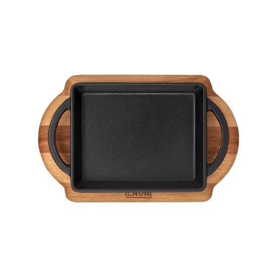 Lava öntvény tepsi 12 x 15 cm alátéttel