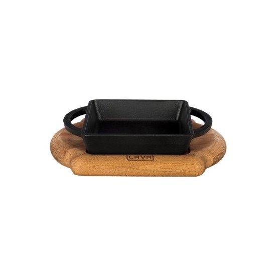 Lava öntvény tepsi 12 x 12 cm alátéttel