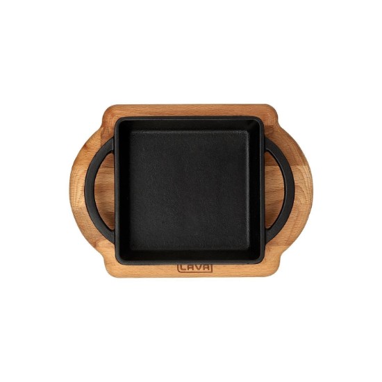 Lava öntvény tepsi 12 x 12 cm alátéttel