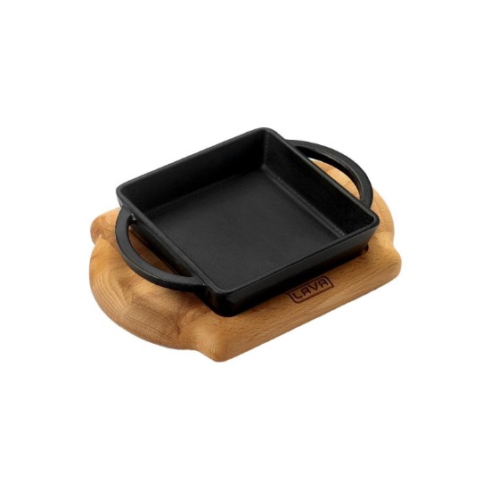 Öntöttvas edény, 12 x 12 cm, állvánnyal - LAVA márka